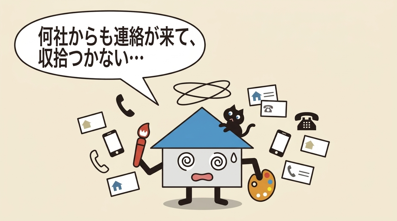 一括査定で何社からも連絡が来て困るキャンバ君